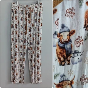 Damen Little Frugals Bambus großer Pyjama Jogginghose Hot Cocoa Cutie - Bild 1 von 4