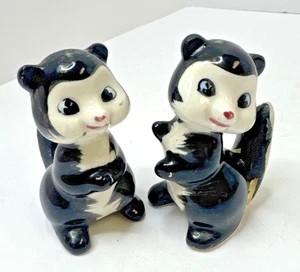 Vintage Stinktier Salz & Pfefferstreuer Lugene’s Japan fehlendes Fell mit Aufklebern SP1 - Bild 1 von 7