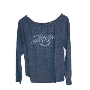 Camicia da notte donna Victoria's Secret grigia manica 3/4 Love strass taglia media - Foto 1 di 3