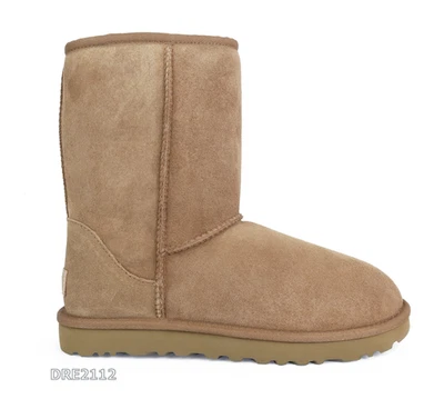 UGG классический короткие II каштановый коричневый замши меха ботинки женский размер 7-NIB- - Изображение 1 из 4