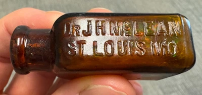 Botella de farmacia Dr. J.H McLean St. Louis Missouri MO Medicine Cure Foto 1 de 3