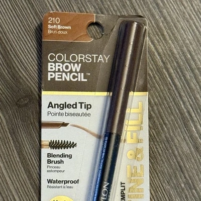 Revlon ColorStay Waterproof Brow Pencil, Soft brown 210, 0.012 oz - Image 1 of 3