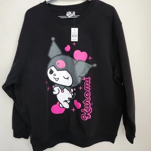 Kuromi Sanrio Long Sleeve Crewneck Sweatshirt Size Large New with Tags - Bild 1 von 3