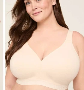 Cacique Womens BRA 40D Black Lightly Lined Cotton Lane Bryant No Wire See Desc - Picture 1 of 8