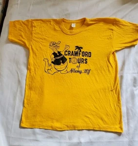 Vintage T-Shirt Crawford Tours of Albany, New York. Florida Rare Tee Single Stitched, Gr. L - Bild 1 von 7