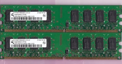 4GB 2x2GB QIMONDA PC2-6400 HYS64T256020EU-2.5-C2 DDR2-800 DESKTOP RAM MEMORY KIT - Image 1 of 4
