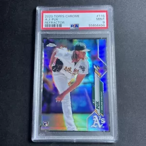 Topps Chrome A.J. 2020 Puk Rifrattore RC Rookie #116 PSA 9 COME NUOVO Atletica - Foto 1 di 2