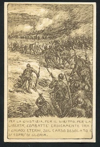 WWI - ITALY - ILLUSTRATED FRANCHISE "PER LA GIUSTIZIA...." (1516-127) - Picture 1 of 2