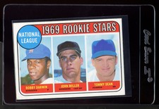 1969 Topps #641 NL Rookie Stars Bobby Darwin John Miller Tommy Dean RC (0001)