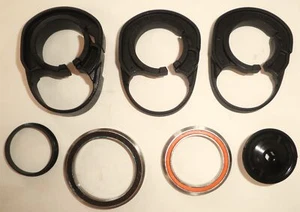 BLACK & SILVER TAPERED STEERER TUBE HEADSET 1 1/8" to 1 1/2" BIKE PARTS 643-1 - Picture 1 of 4