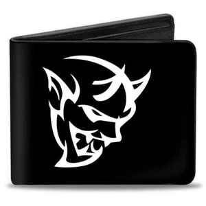 Billetera Dodge Demon Icon con logotipo blanco negro RHT - Imagen 1 de 3