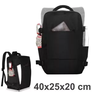 Rucksack Ryanair Handgepäck 40x25x20 kleiner Reiserucksack Flugzeug schwarz - Bild 1 von 9