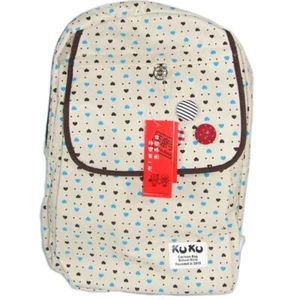 Cute New Classic Ladies Womens Girls Canvas KUKU Cool Dots Backpack Rucksack Bag - Picture 1 of 1