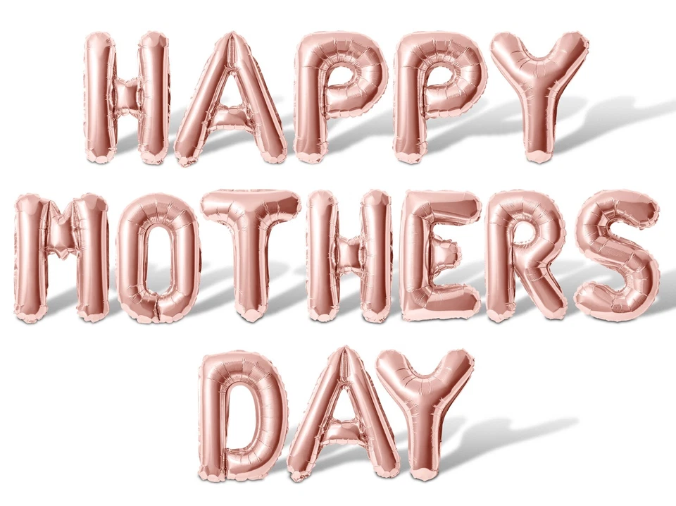 HAPPY MOTHERS DAY Letter Balloon Banner - DIY Mothers Day Party Decorations - Image 1 of 4