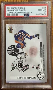 2023-24 Upper Deck Game Dated Moments C. Bedard/C. McDavid #34 #’d /1199 PSA 10 - Picture 1 of 2
