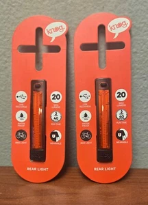 Knog Plus Rear Light Black LED USB Rechargable lot of 2 - Picture 1 of 3