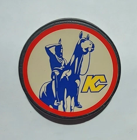 Vintage 1970's Kansas City Scouts Souvenir Hockey Puck NHL Cover