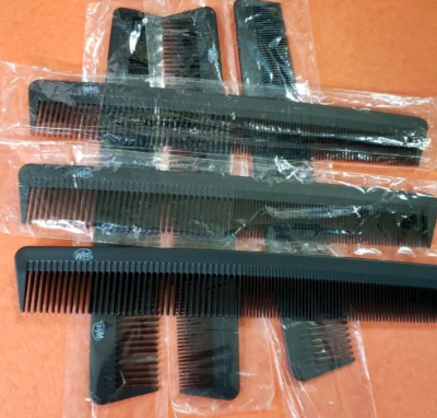 Cepillo húmedo peine de corte de lujo 7 3/4” de longitud #0620 a granel - lote de 6 peines nuevos Foto 1 de 3