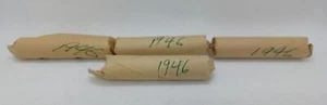 Centavos canadienses 1946 (50 monedas por rollo) 4 rollos - Imagen 1 de 4