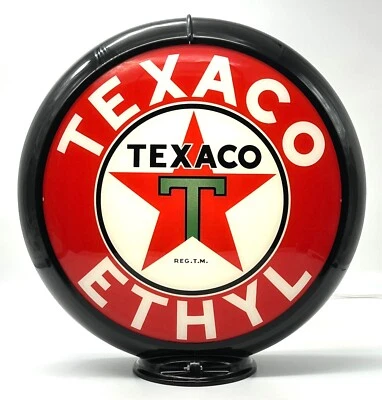 TEXACO ETHYL 13.5" Gas Pump Globe - SHIPS FULLY ASSEMBLED! READY FOR YOUR PUMP!! - Image 1 of 4