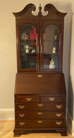 Ethan Allen Georgian Court Cherry Secretary Desk 11-9223/Secretary Top 11-9224 Cover