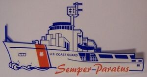 Window Bumper Sticker Military Coast Guard Cutter Semper Paratus NEW Decal