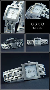 Light Women's Watch OSCO, Full Stainless Steel, White Roman Dial, 21mm - Picture 1 of 1
