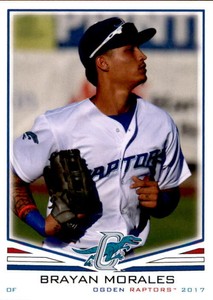 2017 Ogden Raptors Grandstand #25 Brayan Morales Ponce Puerto Rico Baseball Card