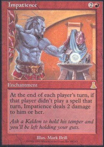 Impatience ~ Moderately Played Urza's Destiny MTG Magic UltimateMTG Red Card - Image 1 of 1