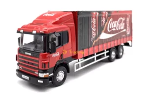 ZD 1:76 Red Coke Scania 94D Delivery Container Truck Model Diecast Metal Car BN - Picture 1 of 7