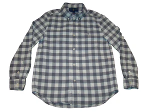 Polo Ralph Lauren Boys Size 7 Gray Check Button Long Sleeve Shirt - Picture 1 of 6