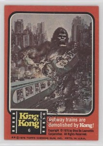 1976 Topps King Kong Subway trains are demolished by kong #6 0a4f