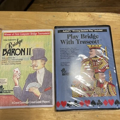 2 Vintage BridgeComputer games Winning Declarer Play Truscott/Bridge Floppy Disc - Image 1 of 4