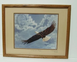 Framed Signed Marguerite Fields 1986 Print of "Wings of a Prayer" 86/200 - Picture 1 of 2