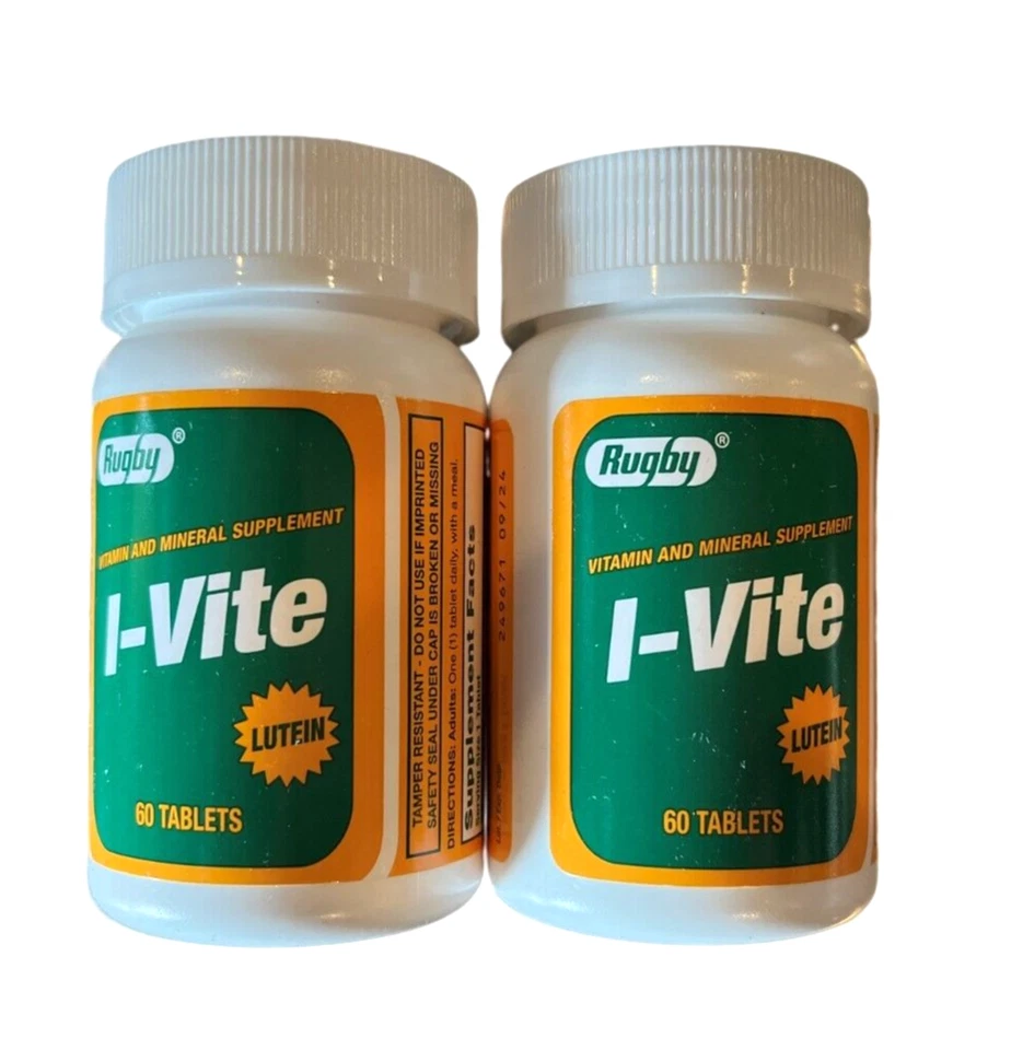 Vitamina para ojos Rugby I-Vite con luteína 60 comprimidos (paquete de 2) __ Foto 1 de 1