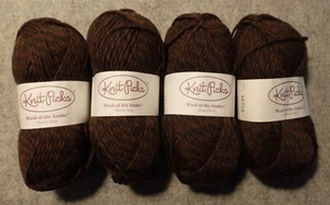 Lot/4 Knit Picks Wool of the Andes wool worsted Mocha Twist GREAT 4 FELTING! - Picture 1 of 3