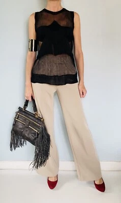 Top transparent à franges Mesh JEAN PAUL GAULTIER Maille Vintage 1990/2000  - Photo 1/4