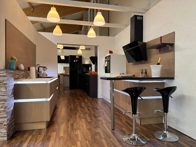 Nolte Ausstellungsküche T30 Tavola 571 Eiche Pinot + 601 weiß NUR HOLZTEILE - Bild 1 von 4