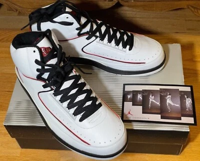 Air Jordan 2 2004 retro Chicago 308308161 para hombre DS DE COLECCIÓN - blanco rojo universitario, talla 12 Foto 1 de 4