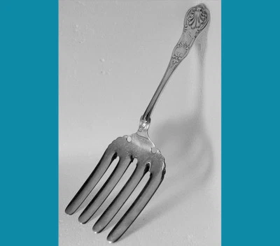 9 7/8" sterling silver ASPARAGUS SERVER in OLD KING patern by WHITING mono P - Image 1 of 3