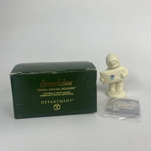 Dept. 56 Snowbabies Extra Special Delivery March Aquamarine Birthstone With Box - Picture 1 of 5
