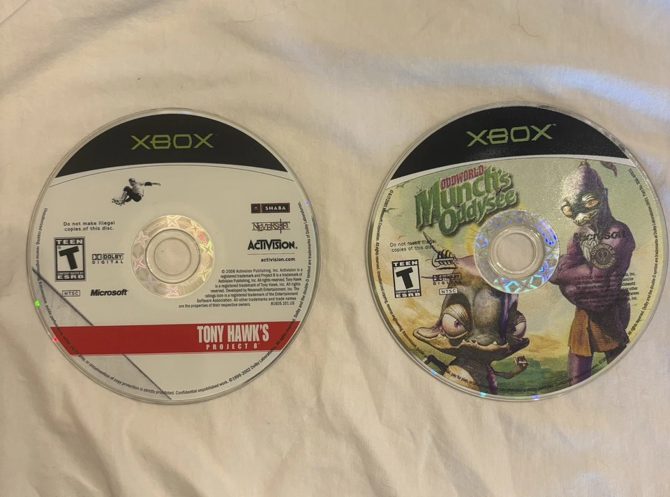 Xbox Games (Tony Hawks Project 8, Oddworld Munch’s Oddysee) - Image 1 of 1