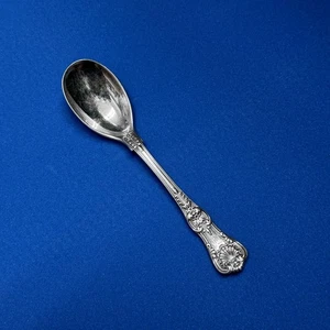 Tiffany English King Sterling Silver 4 1/2" Egg Spoon - Mono - Picture 1 of 4