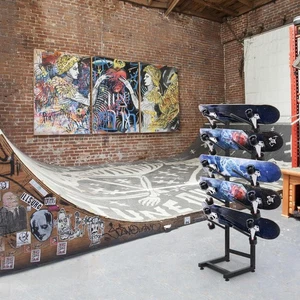 5-Tiers Freestanding Snowboard Storage Rack Skateboard Display Rack Storage Rack - Picture 1 of 13