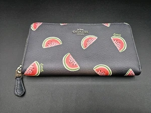 Lightly Used Coach New York Watermelon Wallet 8" X 4 1/4" - Picture 1 of 6