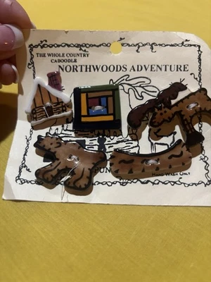 The Whole Country Caboodle North Woods Adventure A Home Spun Heart Buttons - Image 1 of 3
