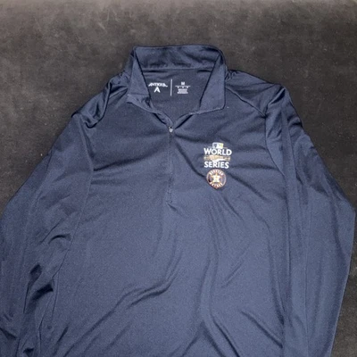 Antigua Houston Astros 2022 World Series Champions Dark Blue Quarter Zip Men M - Image 1 of 2