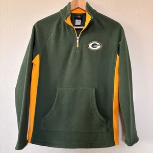NFL Green Bay Packers Quarter Zip Fleece Pullover Sweatshirt YOUTH Large 14/16 - Picture 1 of 10