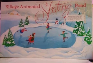 Department 56 Skating Pond Complete  Vintage 1994.  52299 - Picture 1 of 20