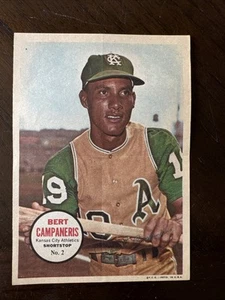 1967 Topps - Inserti poster Bert Campaneris #2 - Foto 1 di 2